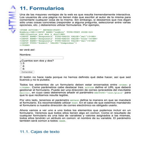 Formularios HTML