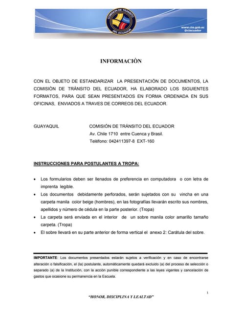 Formularios cte