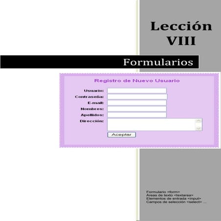 Formularios en html