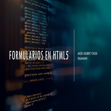 Formularios en HTML5 curso de programacion web