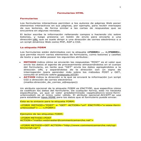 Formularios html