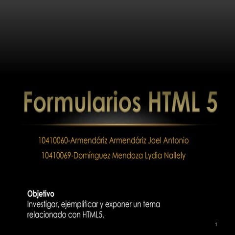 Formularios html5 | PDF