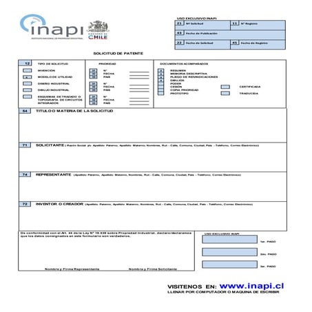 Formularios inapi | DOC