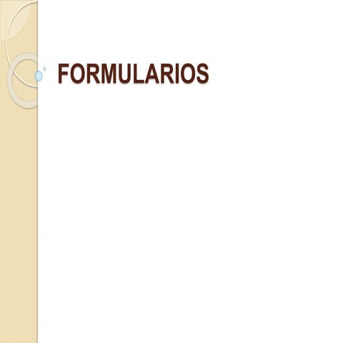Formularios y contenedores