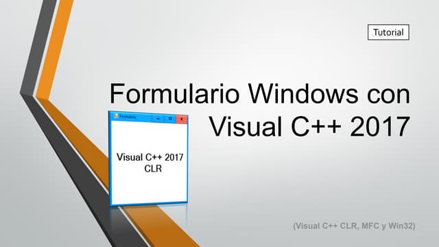 Formulario windows con visual c++ 2017