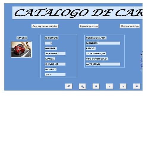 Formularop catalogo de carros