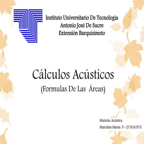 Formulas de areas (acustica)