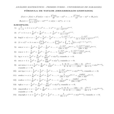 Formulas de taylor