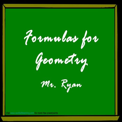Formulas geometry