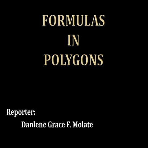 Formulas in Polygons | PPTX