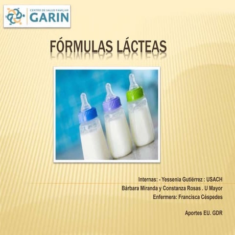 Formulas lacteas