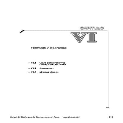 Formulas y diagramas para el cálculos de vigas
