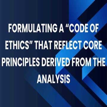 Codes of ethics | PPTX