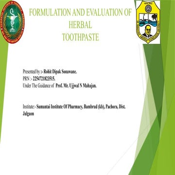 FORMULATION AND EVALUATION OF HERBAL.ppt