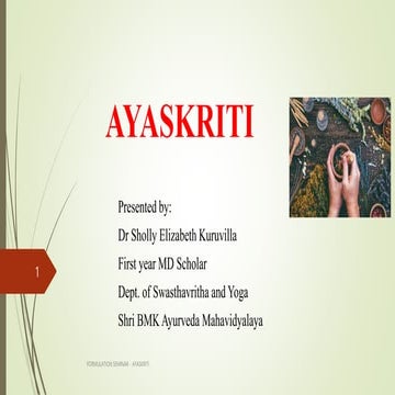 Ayaskriti- Ayurveda Formulation #Ayurveda #Ayurvedic #AyurvedaMedicine