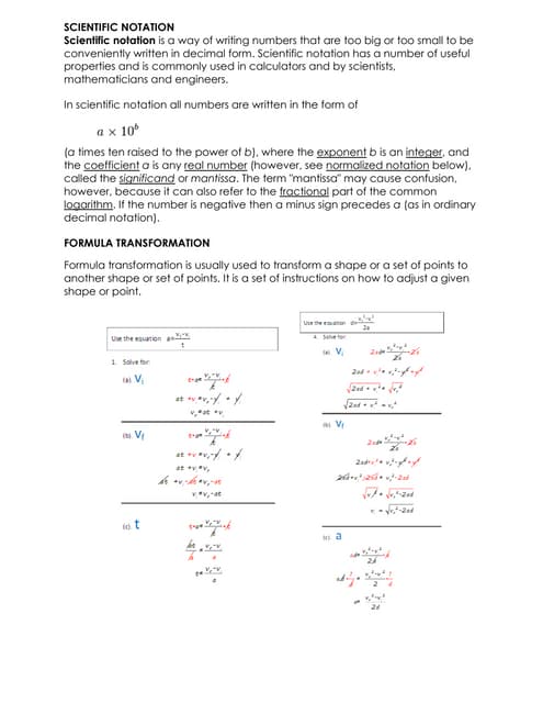 Formula transformation