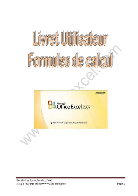 Formules excel 