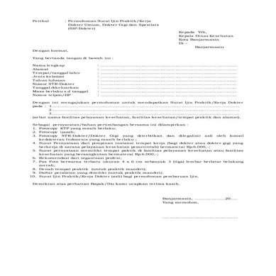 Formulir dokter | PDF