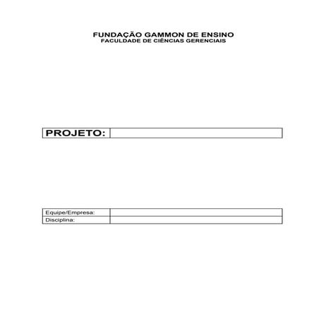 FormuláRio De Plano De Projeto 11.11.2009