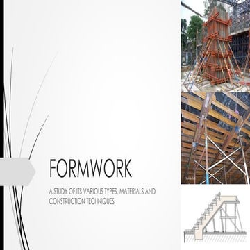 Formwork construction in structures