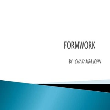 Formwork by chakamba john