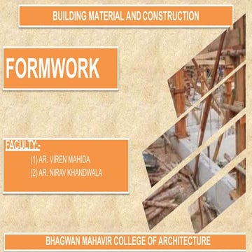 Introduction and types of Form Work in civil engineering
