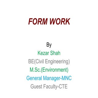 Form Work 