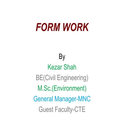 Form Work 