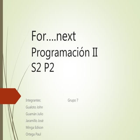 For next visual basic 6.0 | PPTX