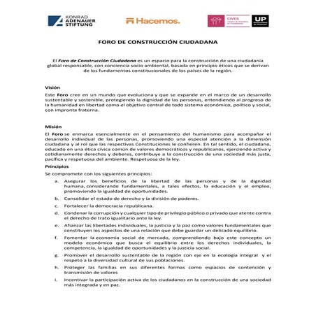 Foro construccion de ciudadana libre