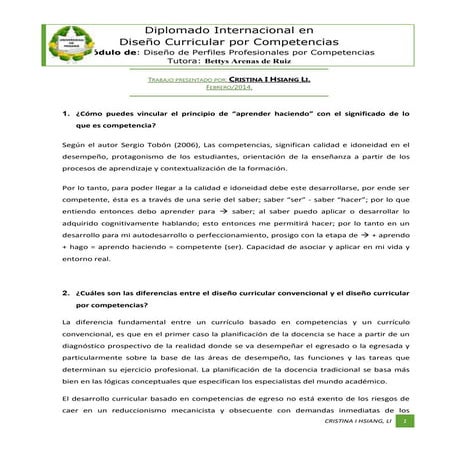 Foro curriculum y competencia estudio de las competencias