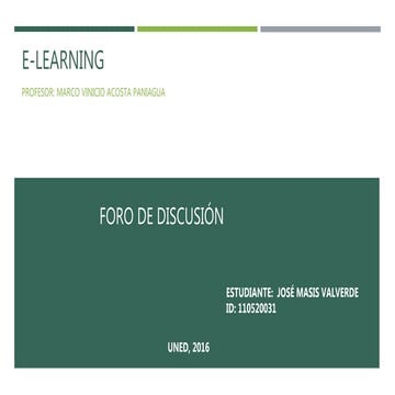 Foro I joseph masis valverde