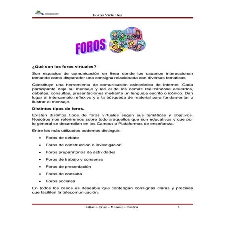 Trifoliar Foros virtuales | DOCX