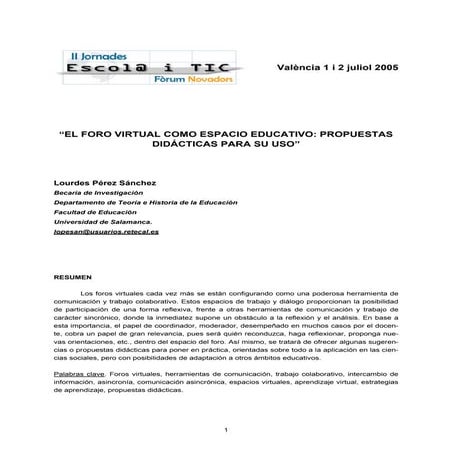 Foros educativos | PDF