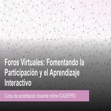 Actividades dinámicas con foros virtuales | PPTX