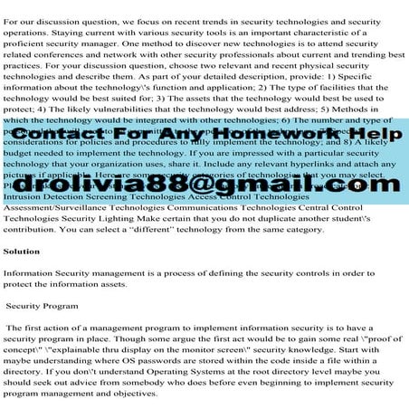 For our discussion question, we focus on recent trends in security t.pdf