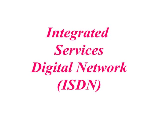 Forouzan isdn