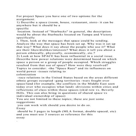 For project Space you have one of two options for the assignment1.docx