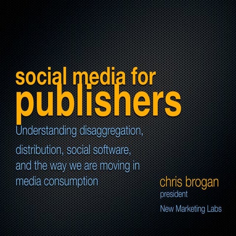 Social Media for Publishers