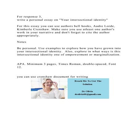 For response 3, write a personal essay on Your intersectional ide.docx