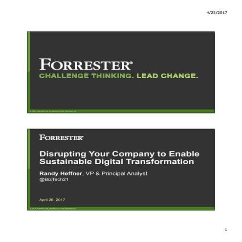 Disrupt for Digital Transformation 