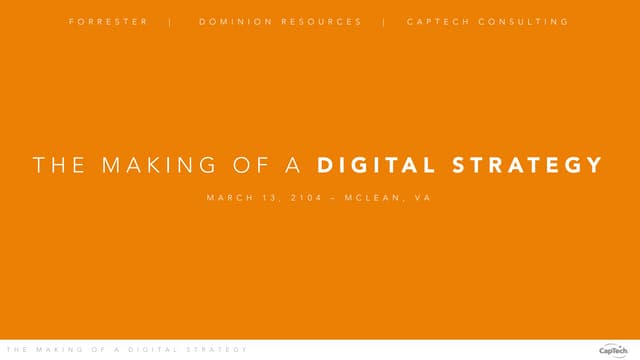 The Making of a Digital Strategy