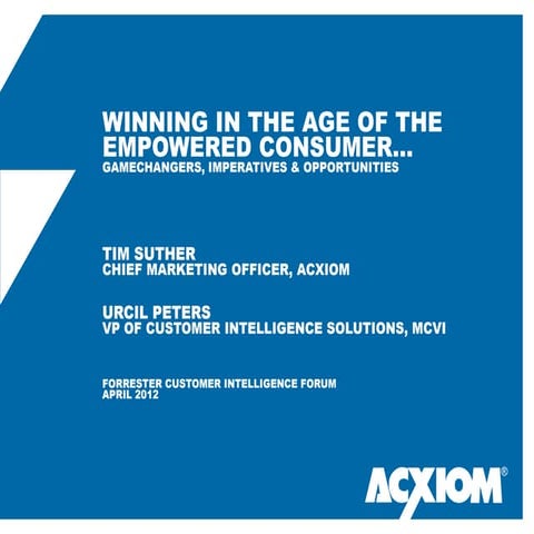 Winning in the Age of the Empowered Consumer - Tim Suther, Forrester Marketin...