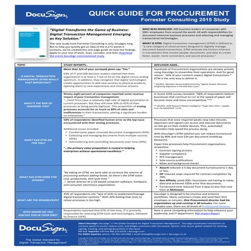Forrester Guidance on DTM for Procurement FINAL
