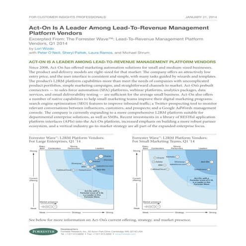 Forrester report l2rm_q114_executivesummary