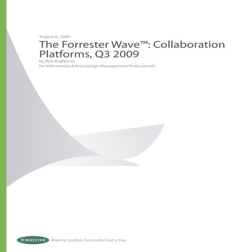 Forrester Wave Report about Collaboration Platforms