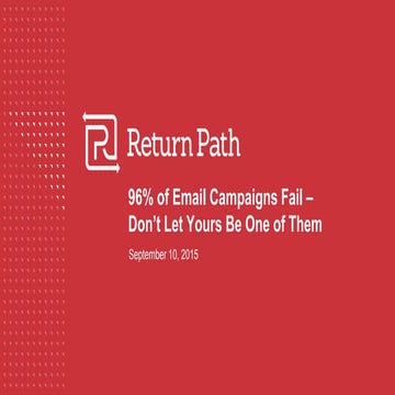 96% of Email Campaigns Fail - Don't Let Yours Be One of Them