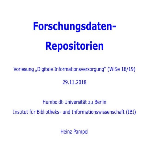 Forschungsdaten-Repositorien