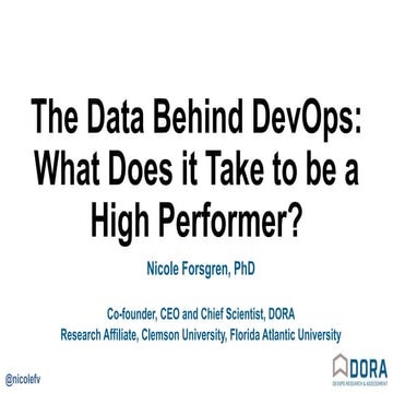 The Data Behind DevOps: What Does it Take to be a High Performer? Jenkins World 2018 keynote