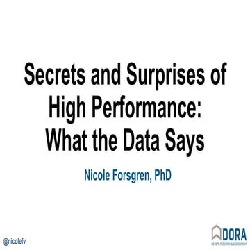 Secrets and surprises of high performance: What the data says